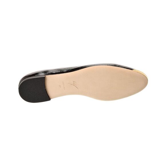 Giuseppe Zanotti Amur 2.0 Leather Flat, Black